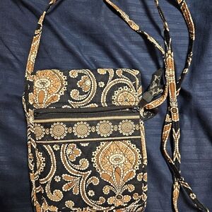 Vera Bradley Black and Orange Crossbody Bag